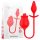 Intense Melanie - 2in1 Swirling Tongue Clitoral Vibrator (Red)