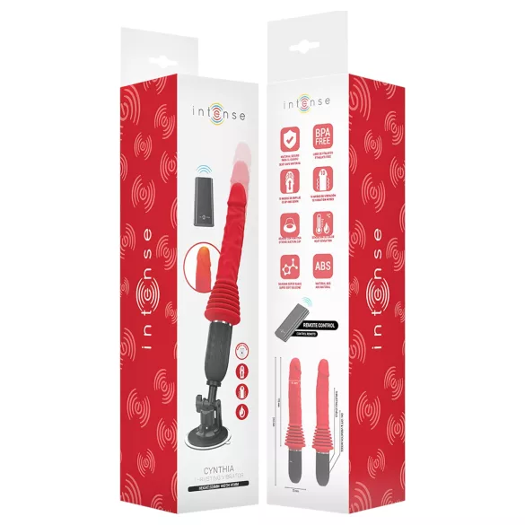Intense Cynthia - Suction Base Thrusting Vibrator (Red)