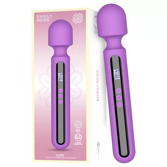 Engily Ross Aura - Rechargeable Digital Purple Massager Vibrator