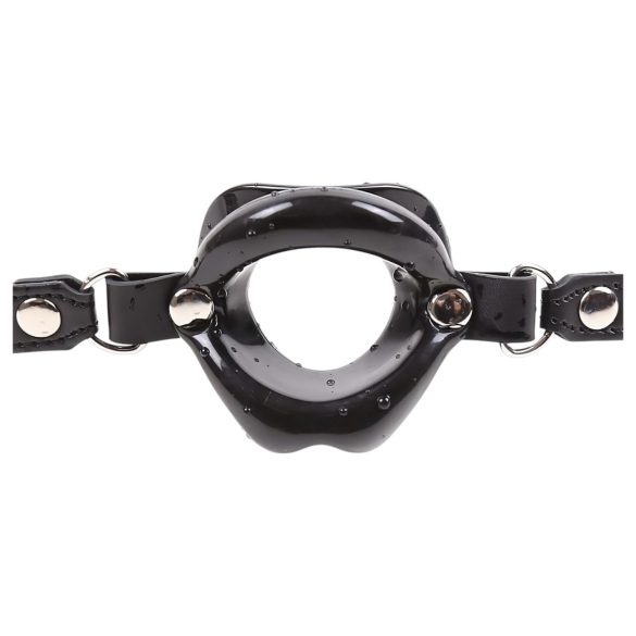 Latetobed - Lip-Shaped Silicone Gag (Black)