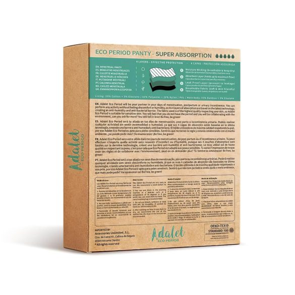 Adalet Natura Super - Period Panties (Black) - L