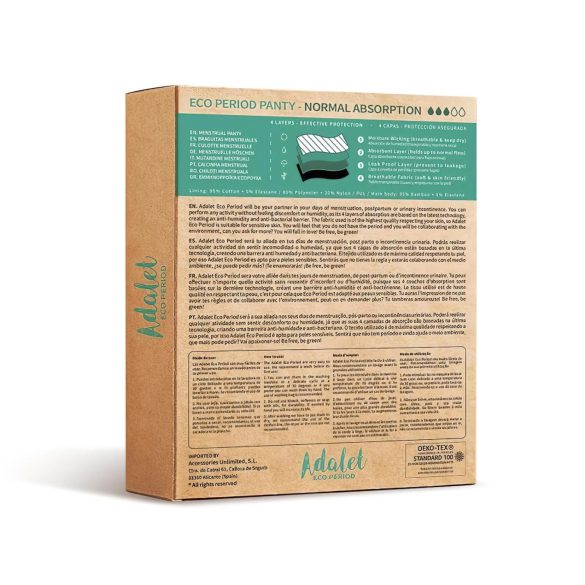 Adalet Flora Normal - Menstrual Panty (Black) - XL