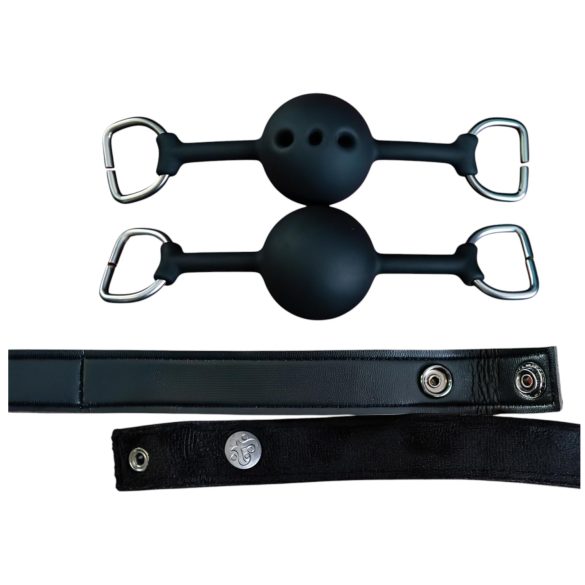 Sei Mio - 2-Piece Black Mouth Gag Set