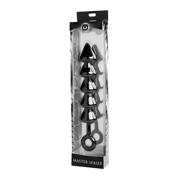 XR Brands - Spades - beaded anal dildo (black)
