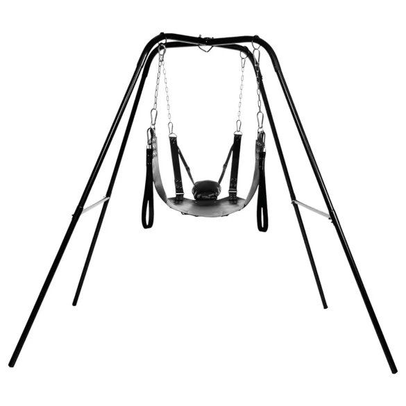 XR Brands - Black Sex Sling with Stand