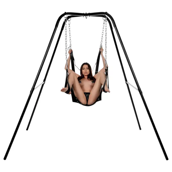 XR Brands - Black Sex Sling with Stand