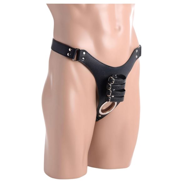 Strict - Male Chastity Belt with Anal Plug (Black)