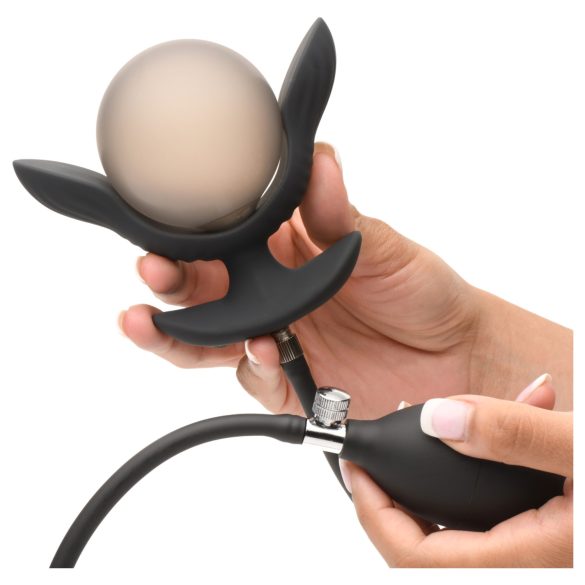 XR Brands - Inflatable Vibrating Anal Plug (Black)