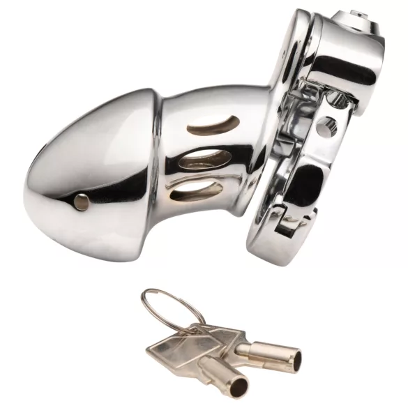 XR Brands - Silver Male Chastity Cage