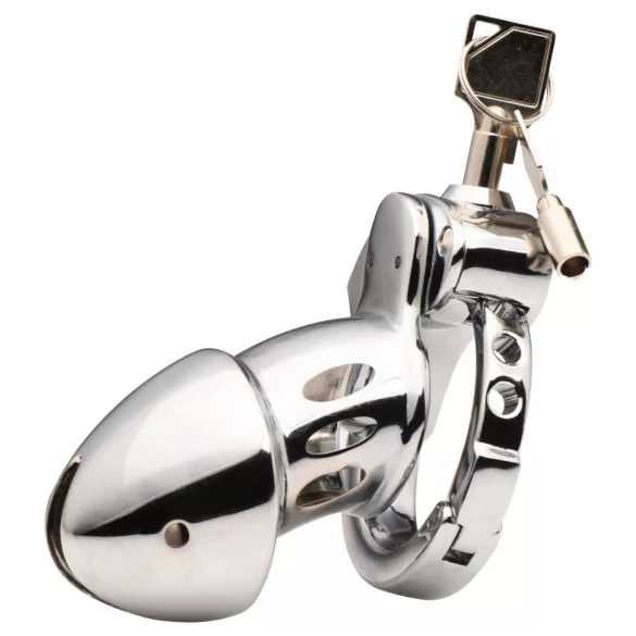 XR Brands - Silver Male Chastity Cage