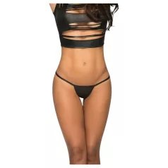Mapalé - Shiny Micro Thong (Black) - M/L