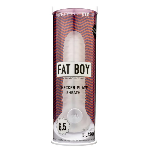 Fat Boy Checker Box - White Penis Sleeve (17cm)
