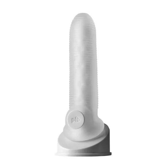 Perfect Fit - Fat Boy Micro Ribbed - penis sleeve (17 cm, white)