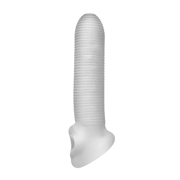 Perfect Fit - Fat Boy Micro Ribbed - penis sleeve (17 cm, white)