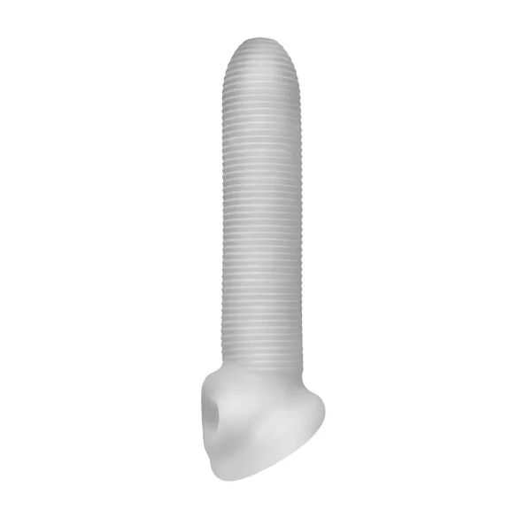 Perfect Fit - Fat Boy Micro Ribbed - penis sleeve (19 cm, white)