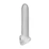 Perfect Fit - Fat Boy Micro Ribbed - penis sleeve (19 cm, white)