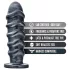 Blush Jet - XXL anal dildo (black)