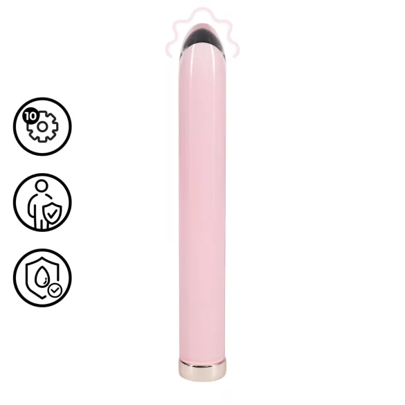 Loveline - straight glass vibrator (pink)