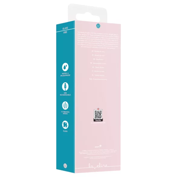 Loveline - straight glass vibrator (pink)