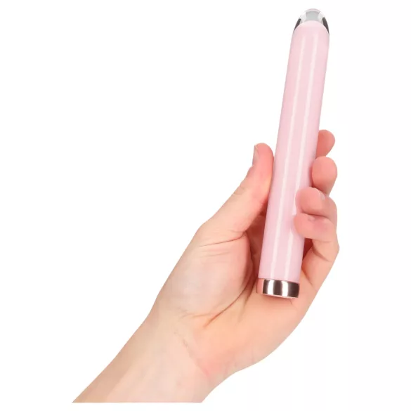 Loveline - straight glass vibrator (pink)