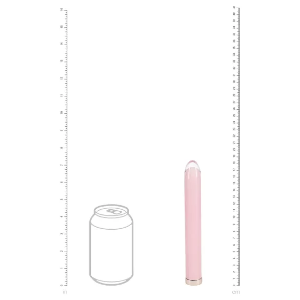Loveline - straight glass vibrator (pink)
