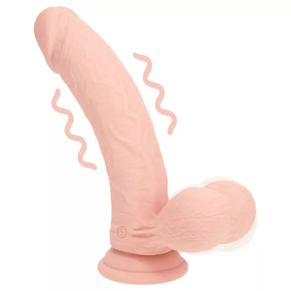RealRock - dual-density realistic vibrator (flesh coloured) - 15 cm