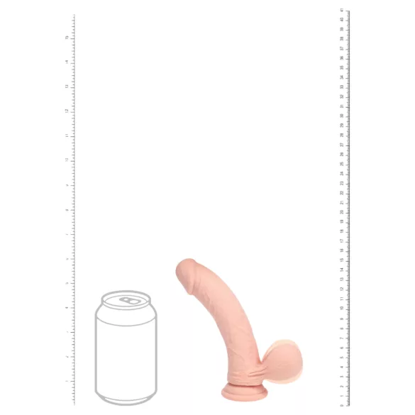RealRock - dual-density realistic vibrator (flesh coloured) - 15 cm