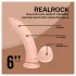 RealRock - dual-density realistic vibrator (flesh coloured) - 15 cm