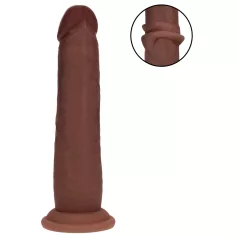 RealRock - double-density realistic dildo (brown) - 18.5 cm