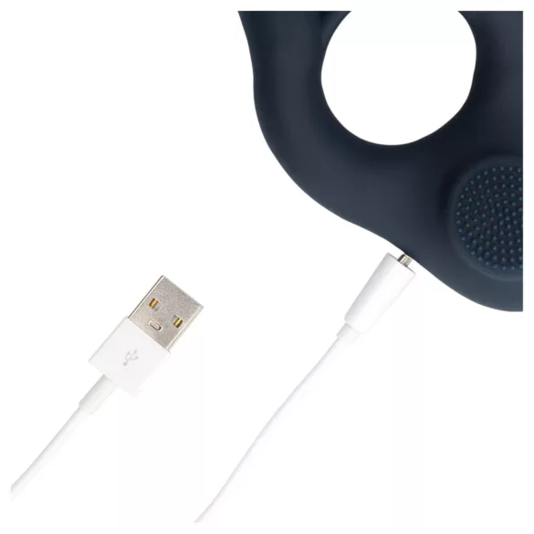 Loveline - Vibrating Penis Ring with Clitoral Stimulator (Gray)