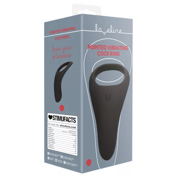 Loveline - Rechargeable Vibrating Black Penis & Testicle Ring