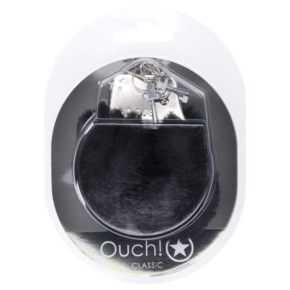 Ouch! - Plush Handcuffs (Black)