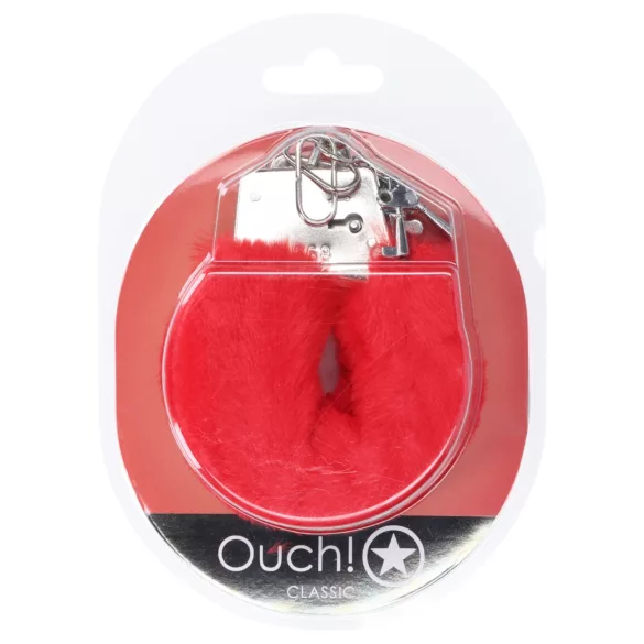 Ouch! - Plush Handcuffs (Red)