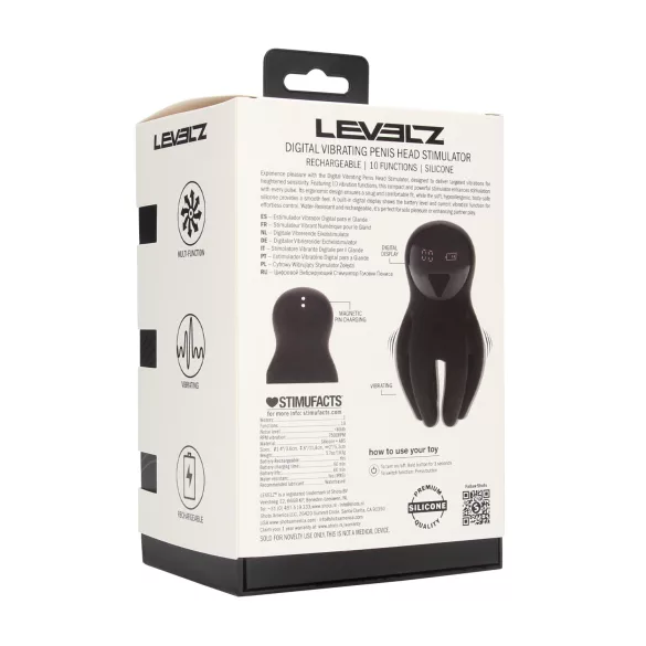 Levelz - Digital Acorn Vibrator (Black)
