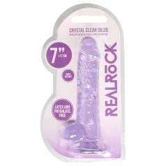 REALROCK - Lifelike Clear Dildo - Purple (17cm)