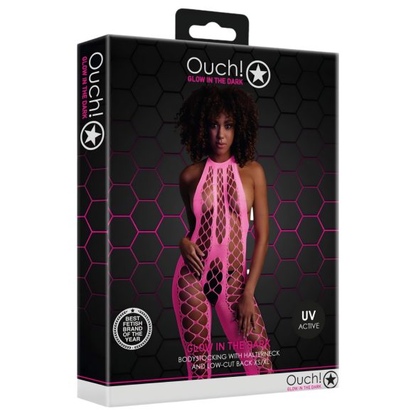 Ouch! - Glow-in-the-Dark Open Jumpsuit (Pink)