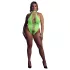 Ouch! - Neon Green Glow-in-the-Dark Open Bodysuit