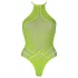 Ouch! - Neon Green Glow-in-the-Dark Strappy Bodysuit