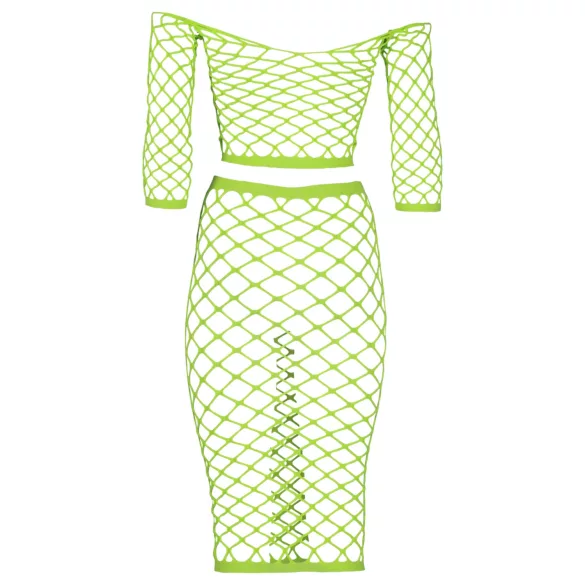 Ouch! - Neon Green Glow-in-the-Dark Skirt & Top Set