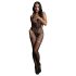 Le Désir - Patterned Fishnet Bodysuit (Black) - Sizes S-XL