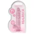 REALROCK - Pink Transparent Lifelike Dildo (17cm)