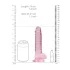 REALROCK - Pink Transparent Lifelike Dildo (17cm)