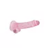REALROCK - Pink Transparent Lifelike Dildo (17cm)