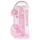 REALROCK - Lifelike Transparent Dildo - Pink (19cm)