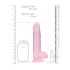 REALROCK - Lifelike Transparent Dildo - Pink (19cm)