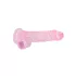 REALROCK - Lifelike Transparent Dildo - Pink (19cm)