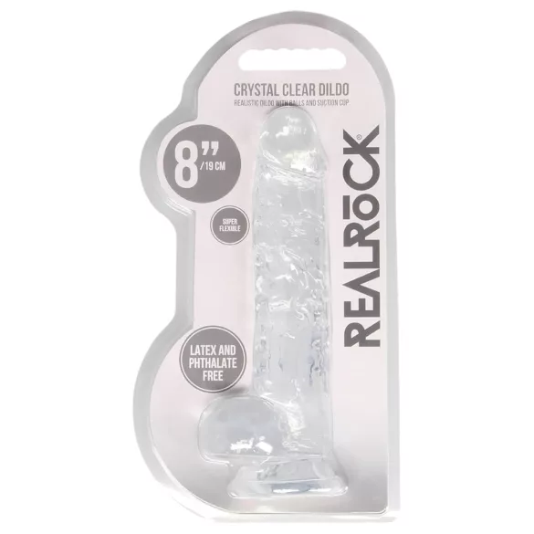 REALROCK - Clear Lifelike Dildo - Transparent (19cm)