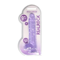 REALROCK - Lifelike Transparent Dildo - Purple (22cm)