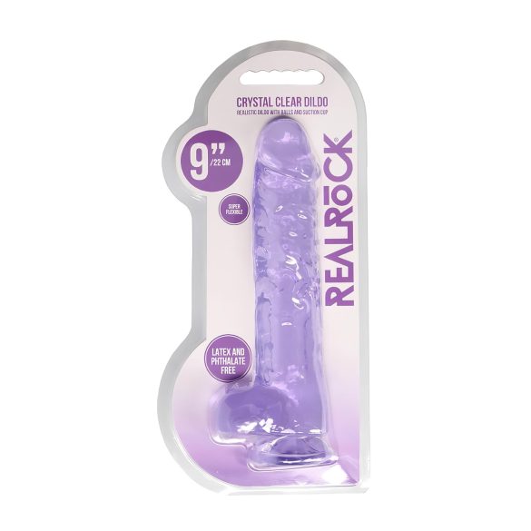REALROCK - Lifelike Transparent Dildo - Purple (22cm)