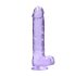 REALROCK - Lifelike Transparent Dildo - Purple (22cm)